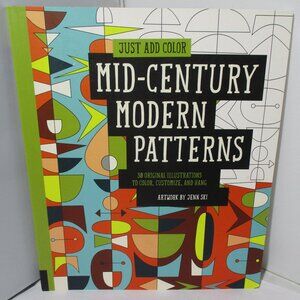 Mid-Century MCM Modern Patterns Adult Coloring Book